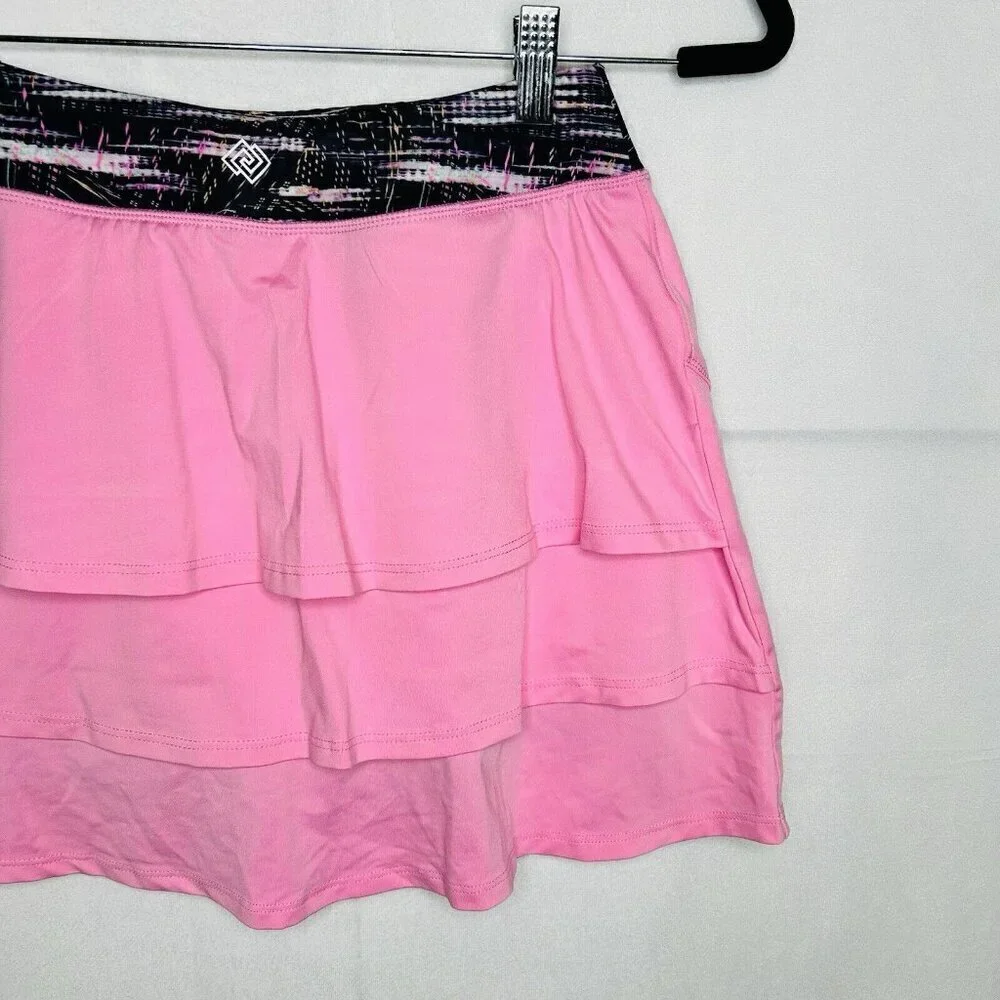 Zelos Skort Pink Size L Tiered Back Golf Tennis Pickleball